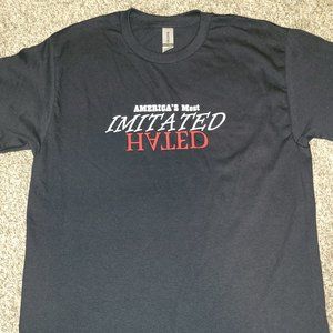 America's most imitated/Hated, Gildan Classic Men's T-Shirt, Medium - Black